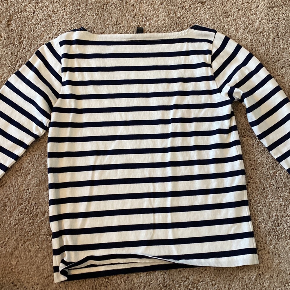 J. Crew striped 3/4 sleeve top - Picture 4 of 4